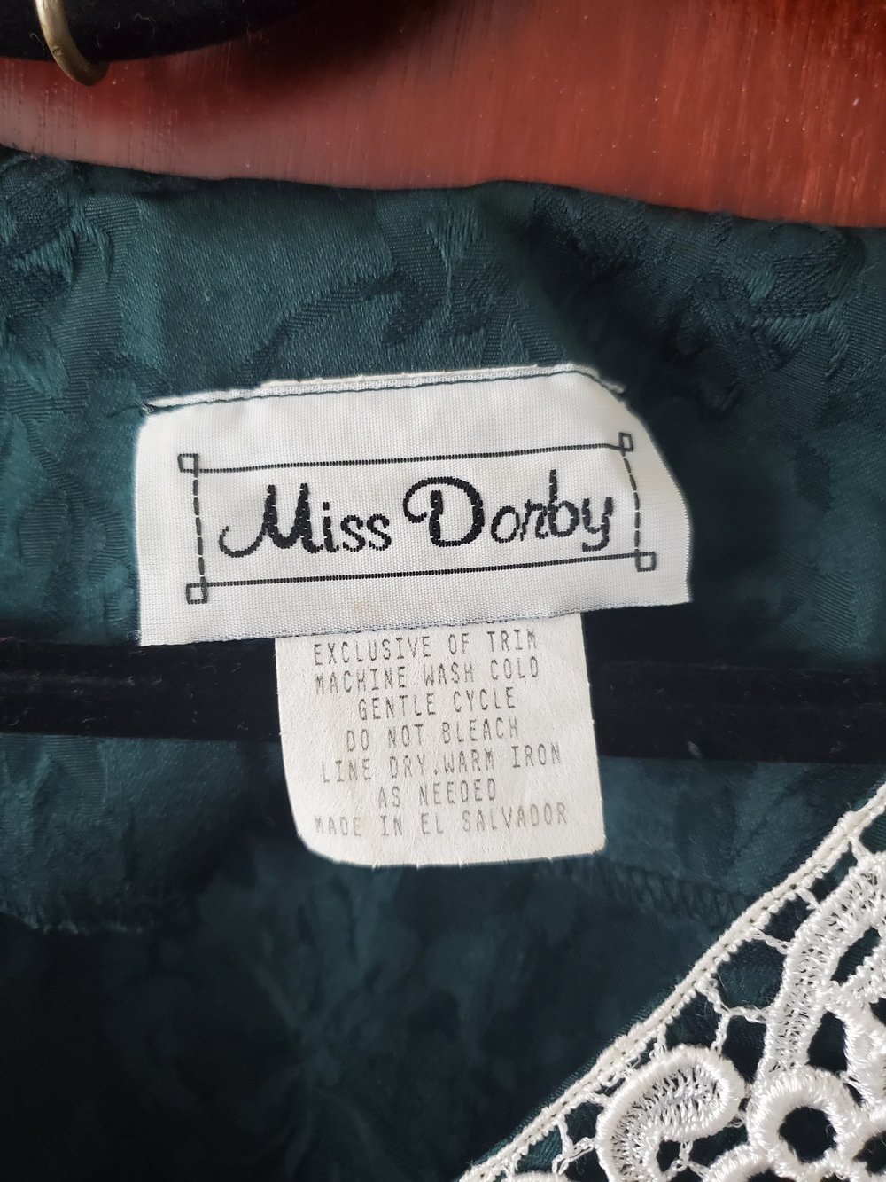 Vintage Dark Green Detailed Dress - Picture 3 of 6